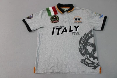 Polo La Martina Para Hombre Grande Italia República Nacional Bordada Tour Foto 1 de 4