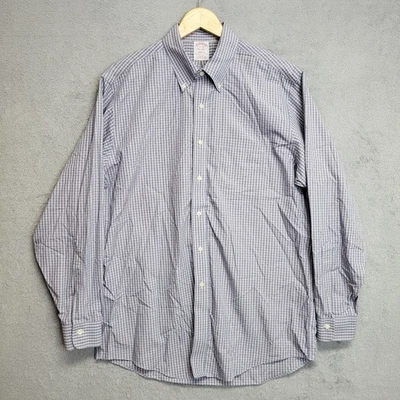Brooks Brothers Shirt Mens 16 - 34 Madison Checkered Non Iron Supima Cotton - Image 1 of 4
