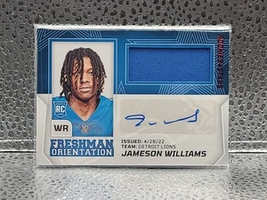 2022 Panini Rookies & Stars Freshman Orientation Jameson Williams RC, RPA /99 - Foto 1 di 3