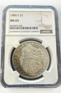 1880-S US Morgan Silver Dollar - NGC MS65 - Imagen 1 de 2