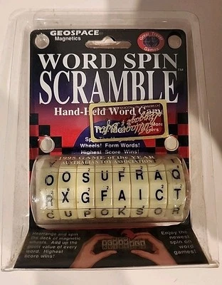 Geospace Magnetics 1995 Word Spin Scramble Hand Held Game NEW Old Stock - Image 1 of 4