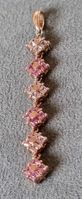 Colgante Gems Tv Oro Rosa 9ct Touramalina. Excelente estado. 2,3 gramos. Longitud 4,5 cm Foto 1 de 4