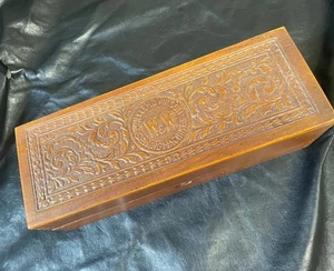 Antiker Holz Wheeler und Wilson Maschinenteilkasten um 1870 - schön verbunden - Bild 1 von 17