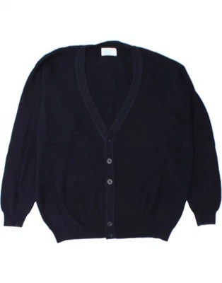 Suéter Cárdigan Benetton Para Hombres XL Azul Marino Algodón CQ07 Foto 1 de 3