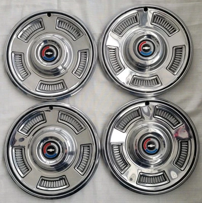 Juego de 4 tapacubos cromados tapacubos Chevrolet Chevy Chevelle 1967 OEM Foto 1 de 4