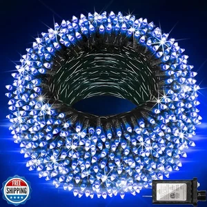 1500 LED Christmas Lights Outdoor with 12 Modes, 470FT Green Wire Christmas S - Picture 1 of 5