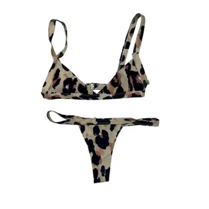 Bikini 2 pezzi con perizoma Zaful Cheetah - Taglia S - Foto 1 di 6