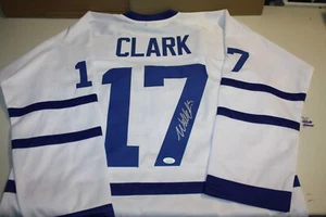 TORONTO MAPLE LEAFS WENDEL CLARK Sewn Stitched Autographed Custom WT JERSEY JSA - Picture 1 of 2