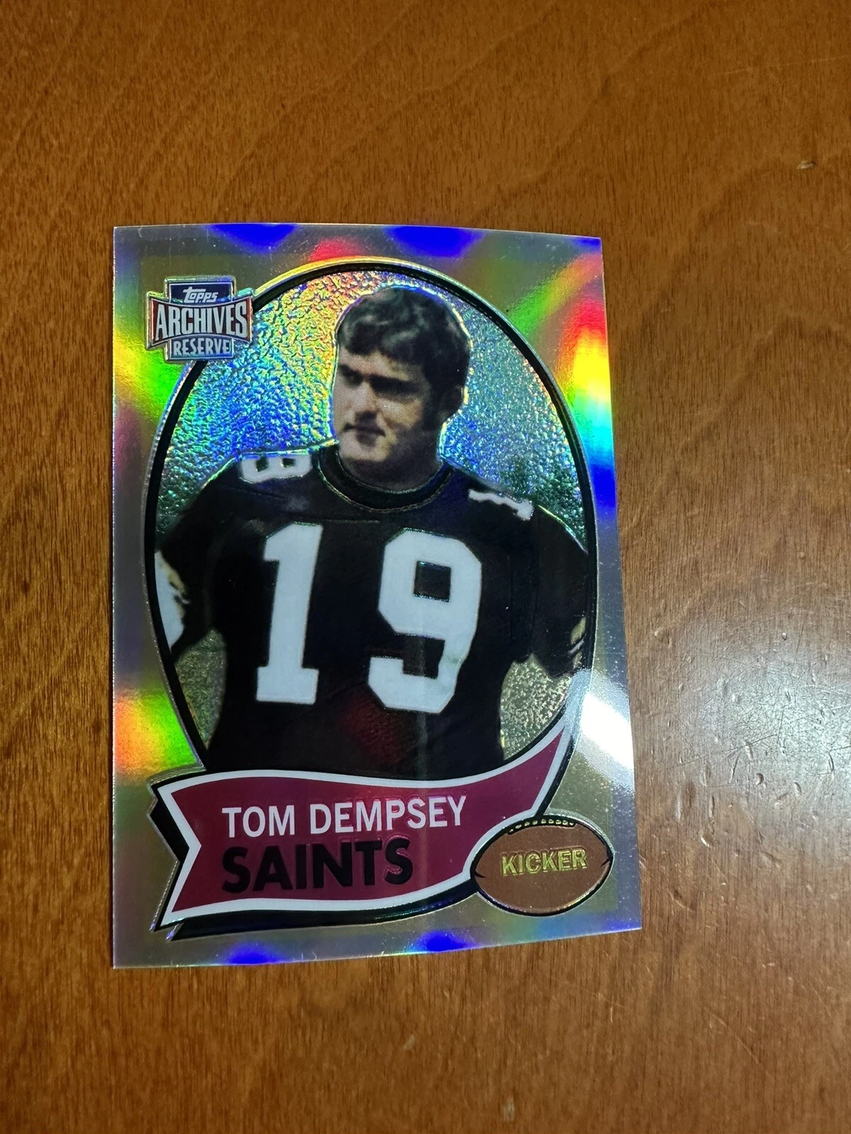 2001 TOPPS ARCHIVES RESERVE ROOKIE REPRINT AUTO TOM DEMPSEY PRO BOWL 63 YD FG
