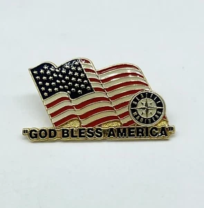 Seattle Mariners "God Bless America" MLB Baseball patriotisch 1,25" Anstecknadel Mütze - Bild 1 von 4