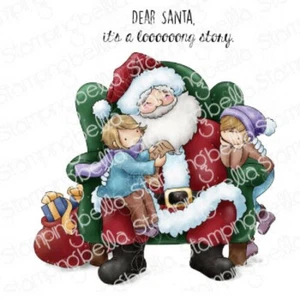 DIMINUY TOWNIES ON SANTA'S LAP-Estampado Bella Cling Estampado Goma-Artesanía-Navidad - Imagen 1 de 3