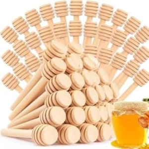 25 Pcs 3 Inch Honeycomb Sticks Wooden Honey Dipper Sticks for Honey Jars - Picture 1 of 1