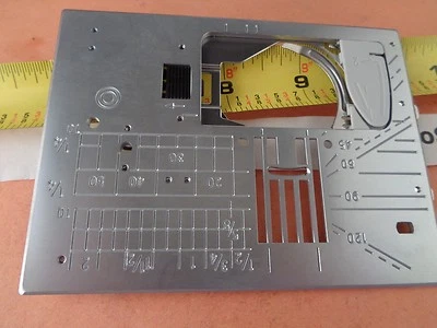 NEEDLE PLATE Elna 860 Janome MC15000 Horizon,MC8900QCP,MC9900,Skyline #861606005 - Image 1 of 3
