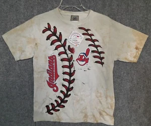 Vintage Liquid Blue Boys Large Cleveland Indians Chief Wahoo Log Mens XS Women S - Picture 1 of 10