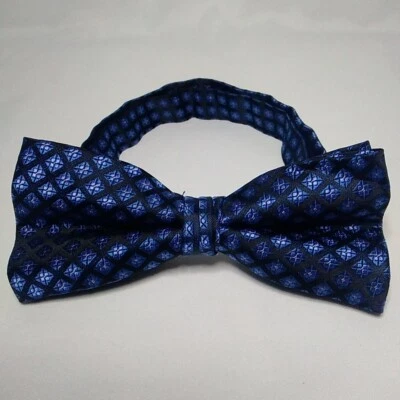 Pajarita Hombre Negra, Azul Geométrica Correa Ajustable Talla Única Excelente  Foto 1 de 4