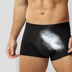 Mens Boxer Briefs Breathable Latex Crotch Pouch Underpants Black L 4Xl