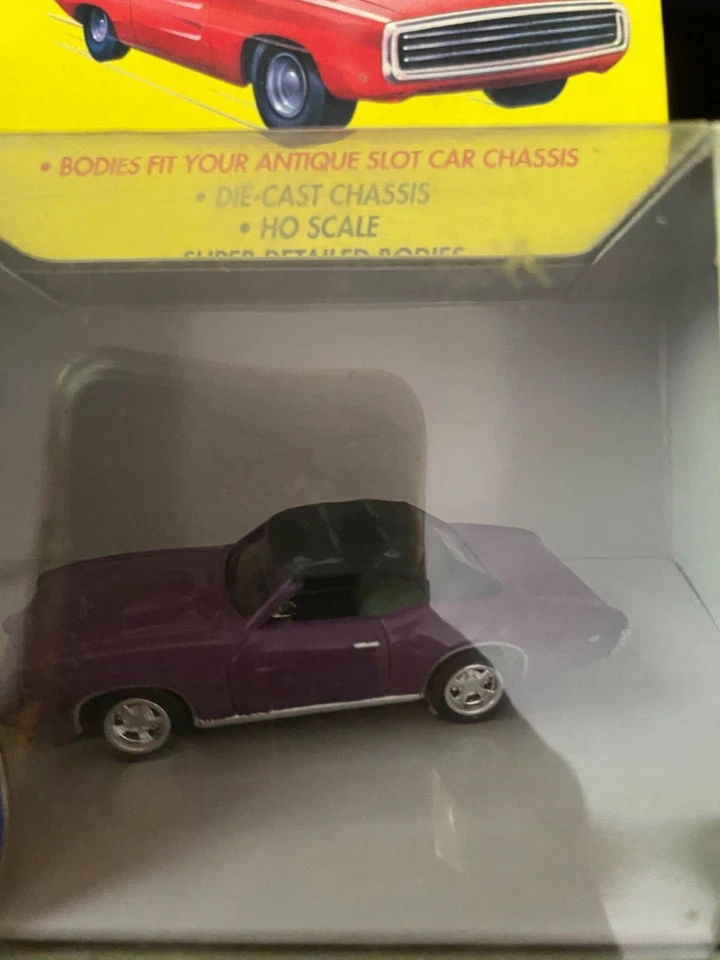 Johnny Lightning Thunderjet 500 HO Scale Slot Car Body Yellow Pontiac GTO Tj3