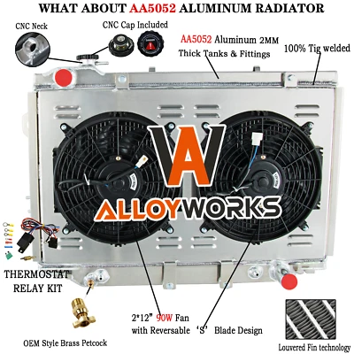 4 Row Radiator Shroud Fan Relay For 1990-1998/1993 Toyota Land Cruiser 4.0L I6/ Foto 1 de 4