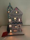 World Market Laser Cut Wood Candy Victorian House LED Light Up Christmas Village