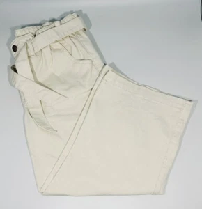 🍃Wonder Nation Girls Belted Cropped Wide Leg Jean | Beige /XXL - Picture 1 of 5