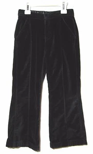 GAP Girl's Black Velvet Boot Cut Dress Pants Size 5 SLIM 100% Cotton - Picture 1 of 3