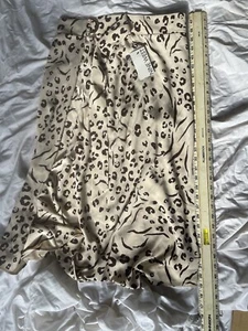 New Nine West Medium Skirt Brown Cream Animal Print Asymmetrical - Picture 1 of 7