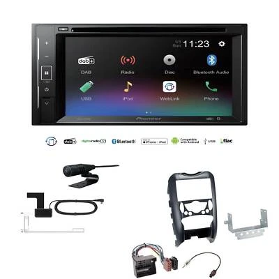 Pioneer Autoradio 2-DIN Bluetooth DVD DAB für MINI Clubmann ab 2007 in schwarz - Bild 1 von 4