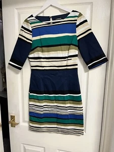 Ladies Warehouse striped dress size 10 fully lined Good Condition - Picture 1 of 4