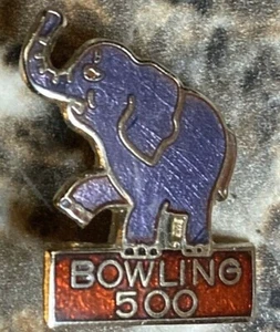 500 Club Bowling Pin Purple Elephant Vintage pre-owned great shape - Picture 1 of 4