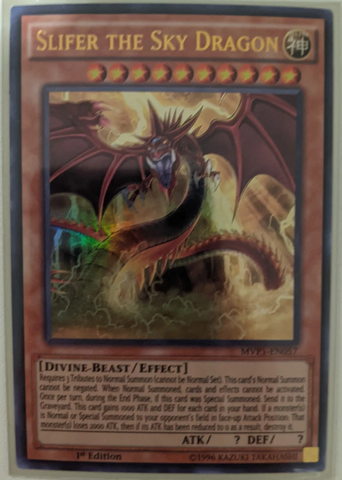 YuGiOh Slifer the Sky Dragon Ultra Rare 1st Edition MVP1-EN057 - Image 1 of 1