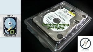 Server-PC Internal Hard Drive Case for Storing Shipping - Anti Static - Qty 3 - Picture 1 of 8
