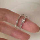Women's Square Zircon Rings Fashion Geometry Chain Ring Y2k Egirl Jewelry Gif Ft