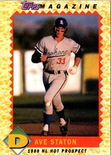 1990 Topps Magazine Dave Staton #TM1 Spokane Indians