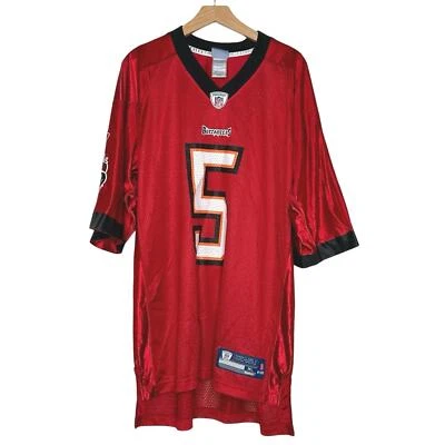Reebok NFLTampa Bay Buccaneers #5 Josh Freeman Rojo Negro Onfield Talla XL Foto 1 de 4