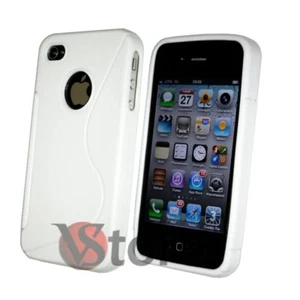 Silicone Gel Cover Case White S-Line for Apple iPhone 4/4G/4S - Picture 1 of 1
