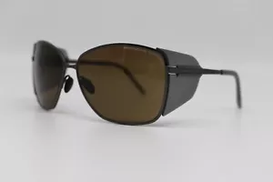 PORSCHE DESIGN P8599 A 63 mm Brown 89% CE3 Titanium Sunglasses Brand New $375 - Picture 1 of 12