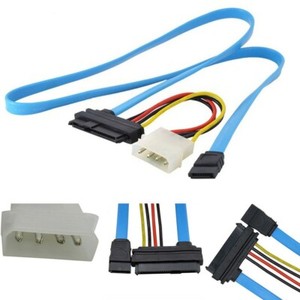 SCSI SFF-8482 To SATA cord Adapter Straight Blue Converter Connector Parts