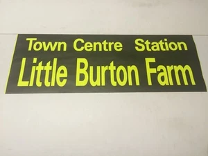 Ashford Kent Bus Blind 33"- Town Centre Station Little Burton Farm - Picture 1 of 1
