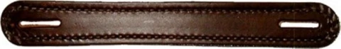 Chestnut - 8-3/4" Leather Trunk Handle holes Slots chest steamer antique box old Cover