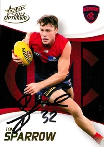 Signed 2022 Melbourne Demons AFL Select Optimum Card - Tom Sparrow - Picture 1 of 3