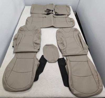 Fundas de asiento de cuero tostado LQ162 para Toyota Prius One/Two/Three L/LE 2016-2022 Foto 1 de 4