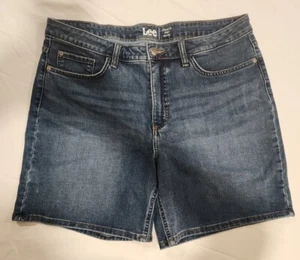 Lee Damen Regular Fit Short Mid Rise Denim Baumwolle Jeansshorts Größe 16 - Bild 1 von 9