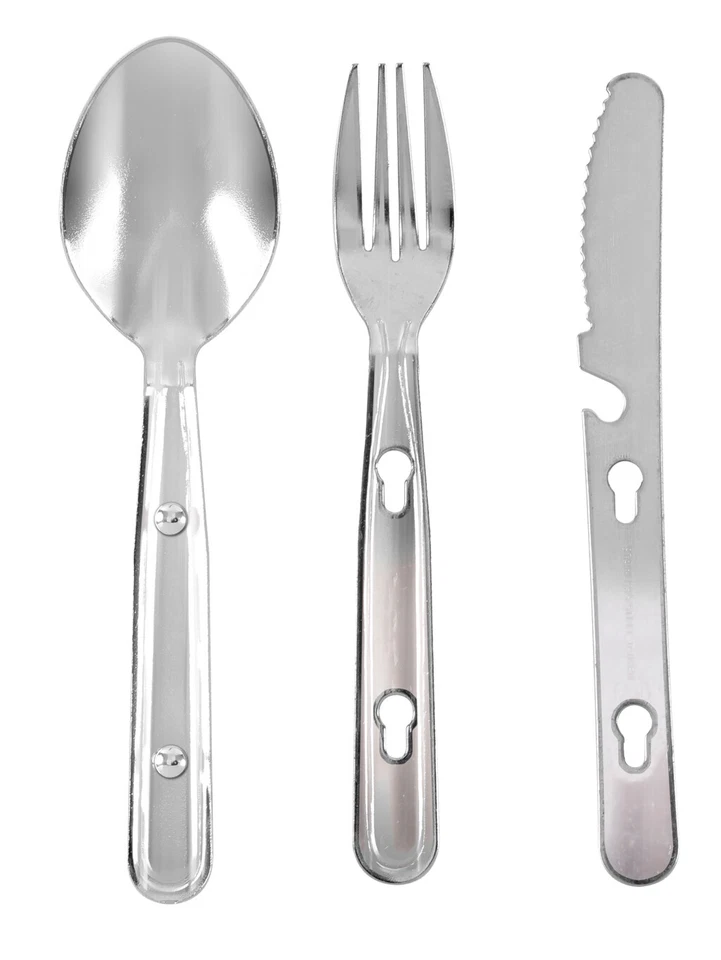 480-CK Chow Kit 3 Piece Stainless Steel Eating Utensils w/ Storage Carry Pouch - Image 1 of 2