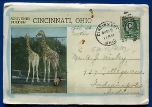 Cincinnati Ohio 1910s Zoo Court House River Front hospital Postcard Folder - Picture 1 of 3