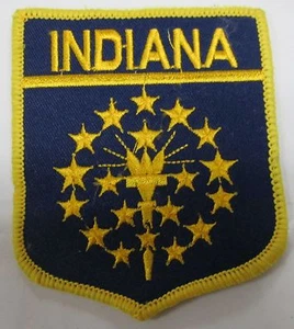 Indiana State Flag Patch Embroidered 100 Pc 3 x 3.5-inch Emblem Wholesale - Picture 1 of 3