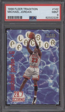 1998 Fleer Tradition PLUS FACTOR #142 MICHAEL JORDAN PSA 9 Mint