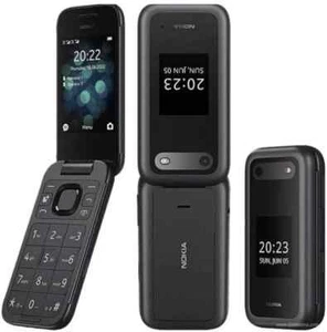 Genuine New Nokia 2660 Flip 4G Black Unlocked Dual Sim With 12 months warranty - Afbeelding 1 van 1