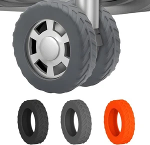 8 Spinner Wheels – Gray Silicone Protector Set, Anti-Drop & Silent Rolling, Fit - Picture 1 of 6