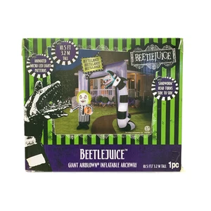 Arco animado inflable con luz LED gigante Beetlejuice soplado por aire de 10,5" - Imagen 1 de 3