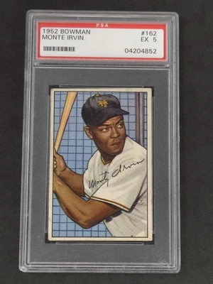 Bowman MLB 1952 béisbol #162 Monte Irvin New York Giants Sharp PSA 5 excelente Foto 1 de 3